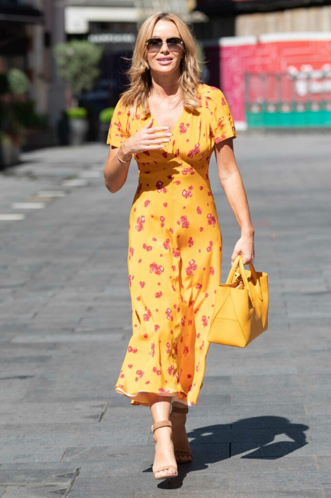 Amanda Holden in a Yellow Dress