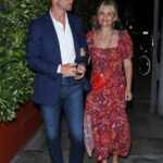 Candace Cameron Bure in a Red Floral Dress Leaves a Romantic Dinner Date with Valeri Bure at Giorgio Baldi in Santa Monica