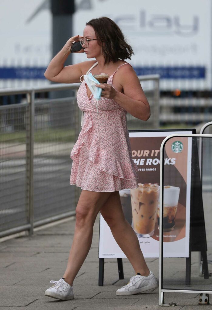 Chanelle Hayes in a Pink Summer Dress