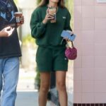 Hana Cross in a Green Sweatshirt Was Seen Out with a New Boyfriend on Melrose Place in West Hollywood