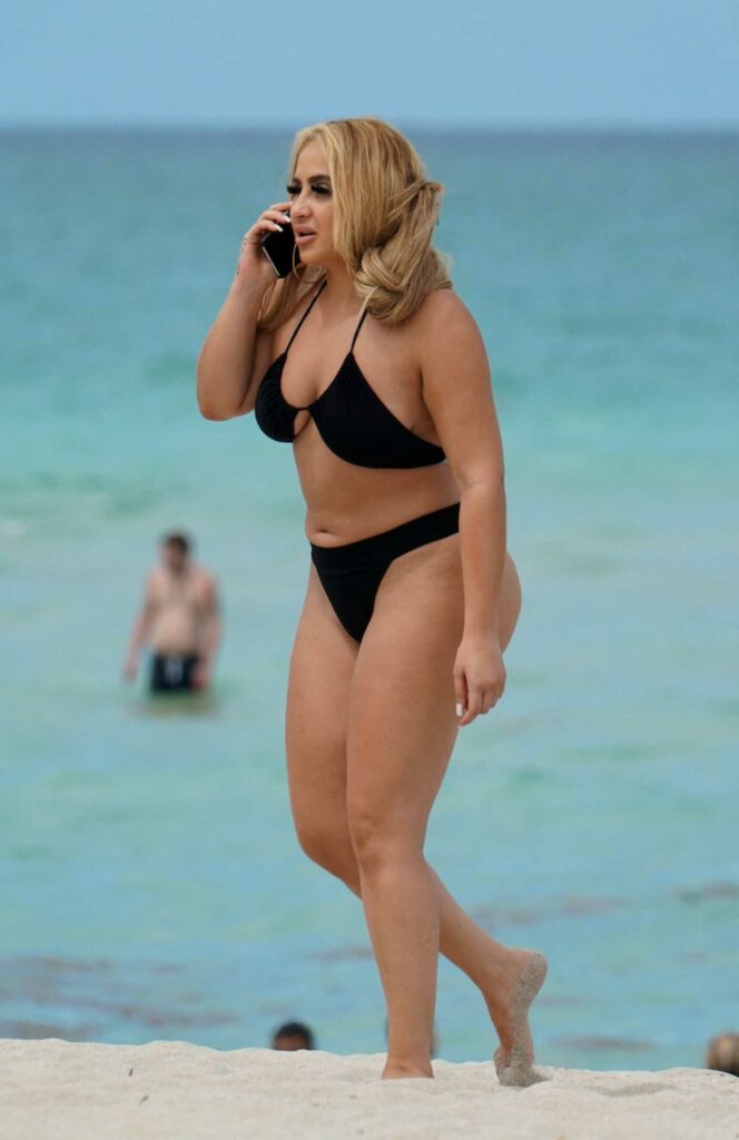 Joanna Zarur in a Black Bikini