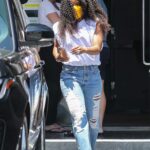 Kelly Rowland in a White Top Was Ween Out in Beverly Hills