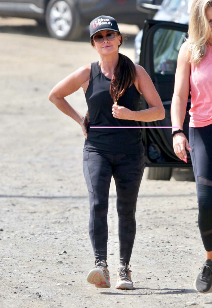 Kyle Richards in a Black Tank Top