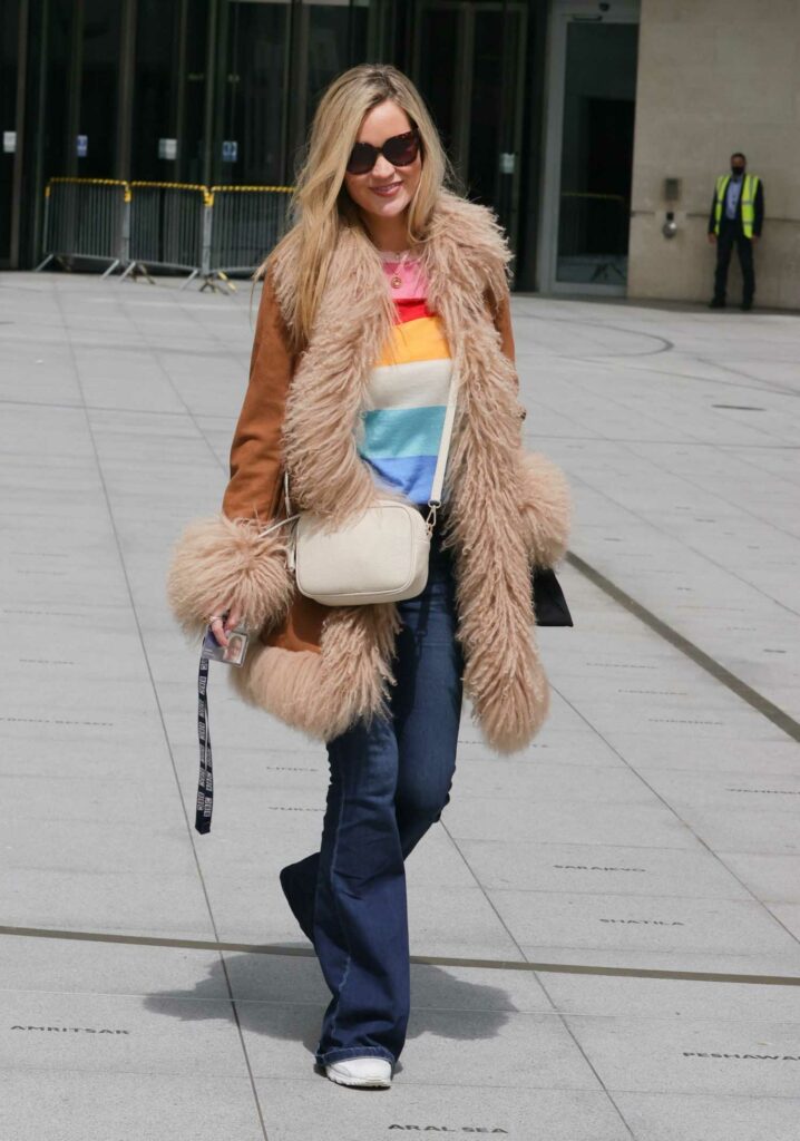 Laura Whitmore in a Rainbow Top