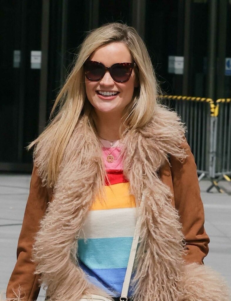 Laura Whitmore in a Rainbow Top