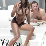 Madalina Ghenea in Bikini on a Yacht in Portofino