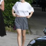 Matilda De Angelis in a White Blouse Was Seen Out in Rome