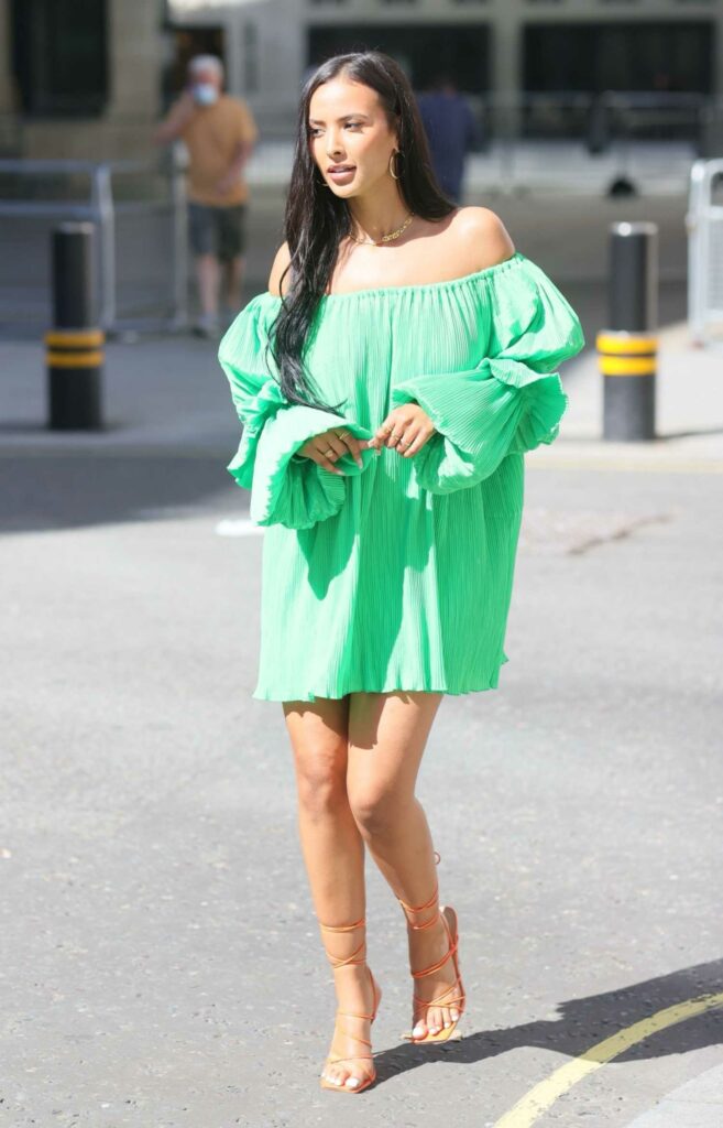 Maya Jama in a Green Dress