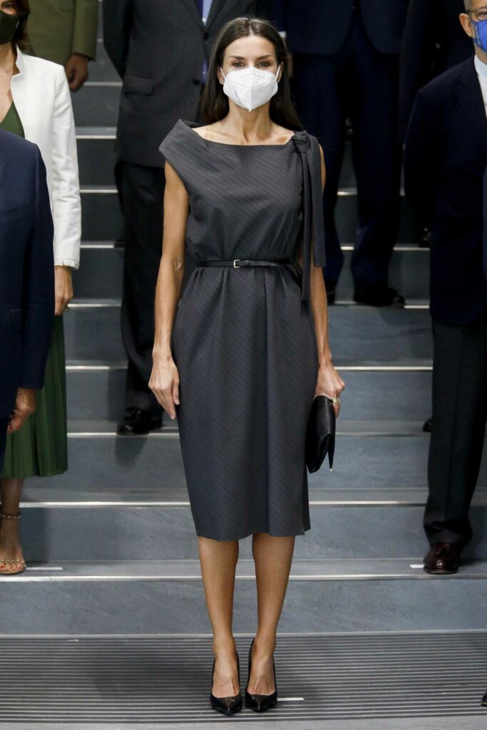Queen Letizia of Spain in a Black Dress