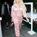 Saweetie in a Pretty Pink Sweatsuit Leaves a Solo Dinner at AVRA in Beverly Hills