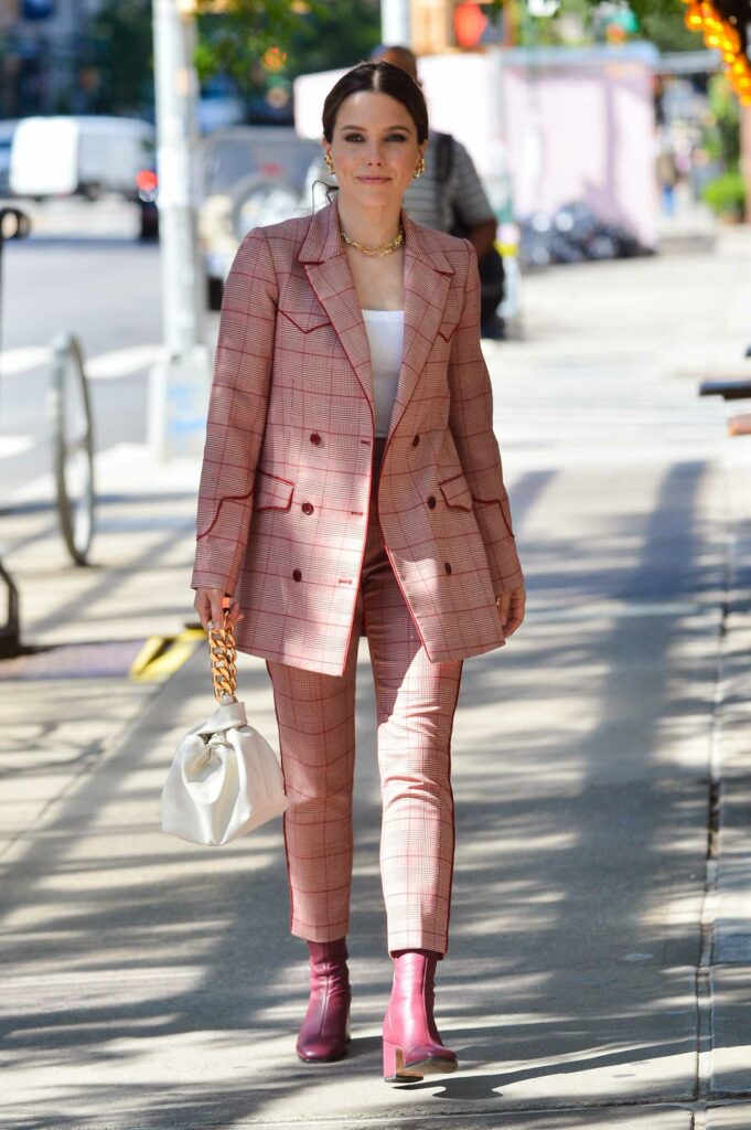 Sophia Bush in a Pink Pantsuit
