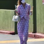 Whitney Port in a Purple Floral Print Outfit Was Seen Out in Studio City
