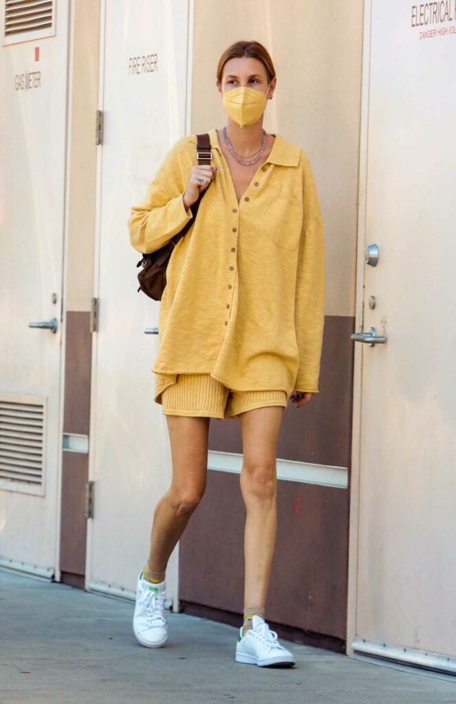 Whitney Port in a Yellow Outfit