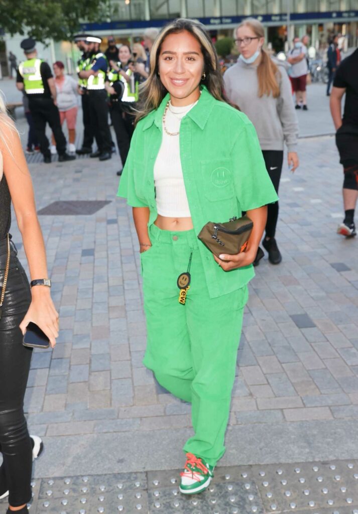 Chelcee Grimes in a Neon Green Suit