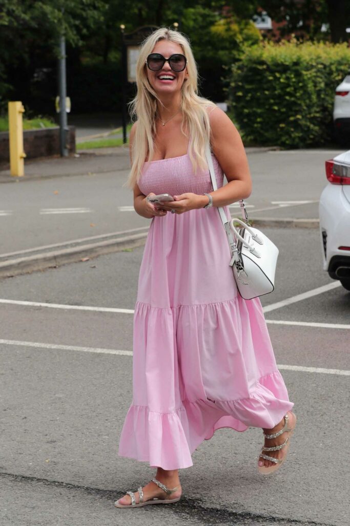 Christine McGuinness in a Pink Dress