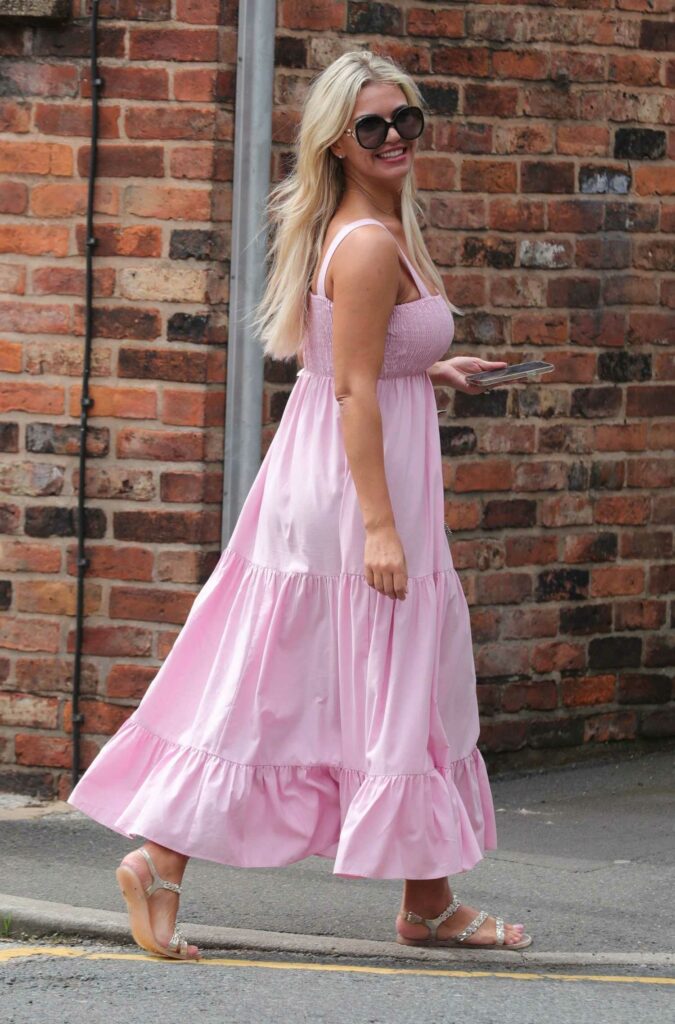 Christine McGuinness in a Pink Dress