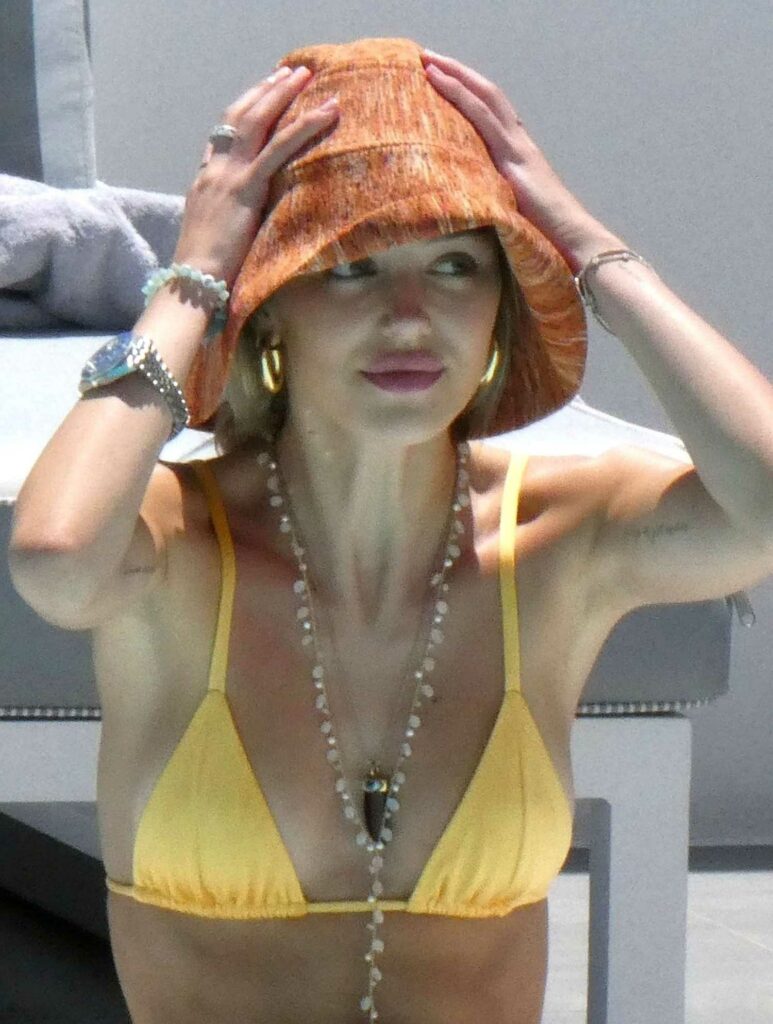 Delilah Hamlin in a Little Yellow Bikini