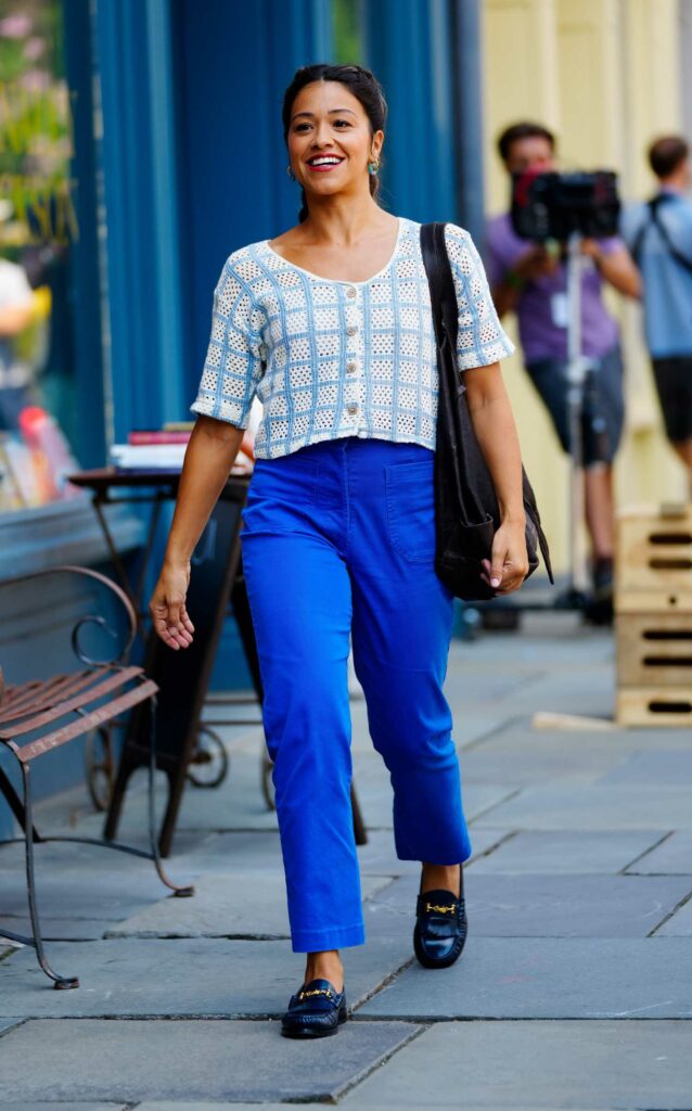 Gina Rodriguez in a Blue Pants