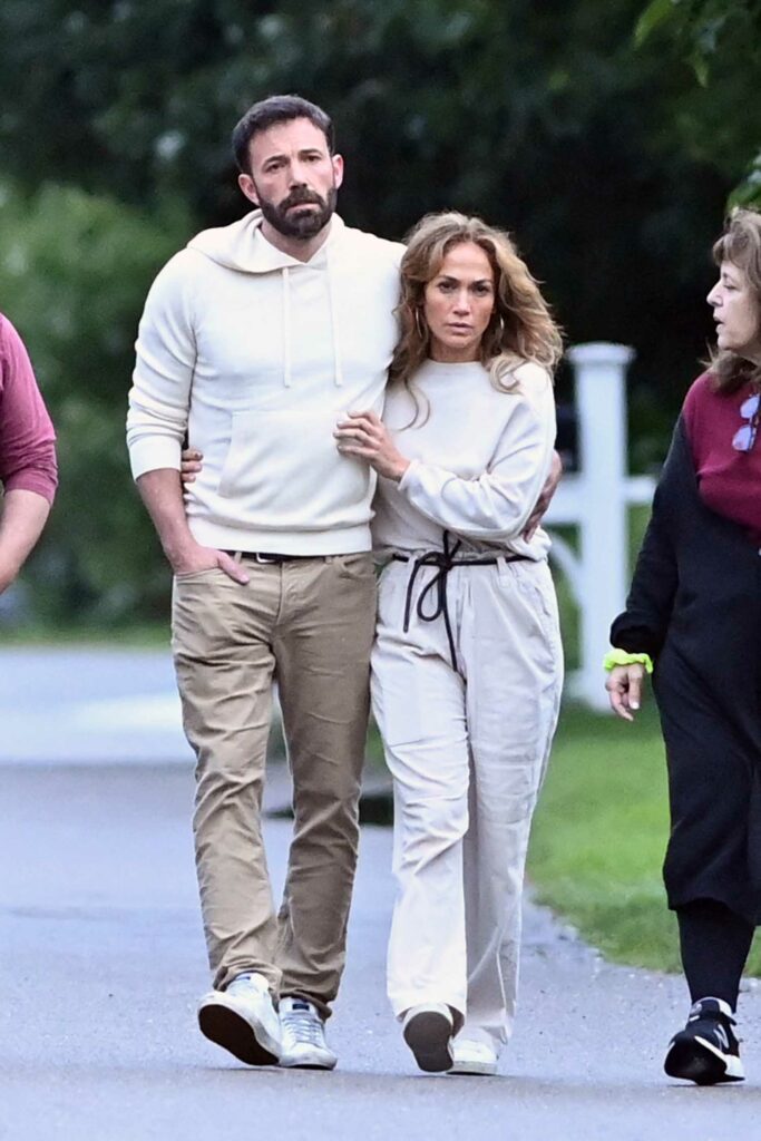 Jennifer Lopez in a Beige Outfit