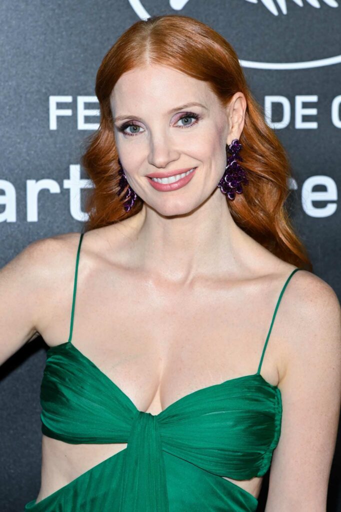 Jessica Chastain in a Green Dress
