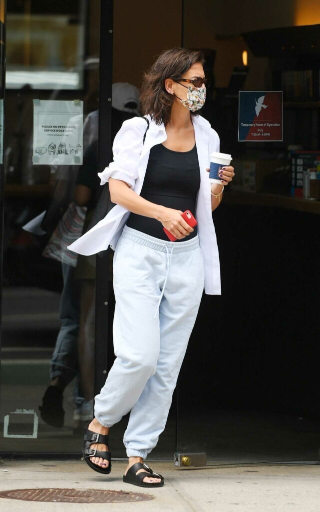 Katie Holmes in a White Shirt
