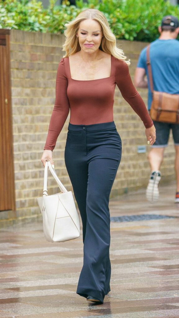 Katie Piper in a Tan Blouse