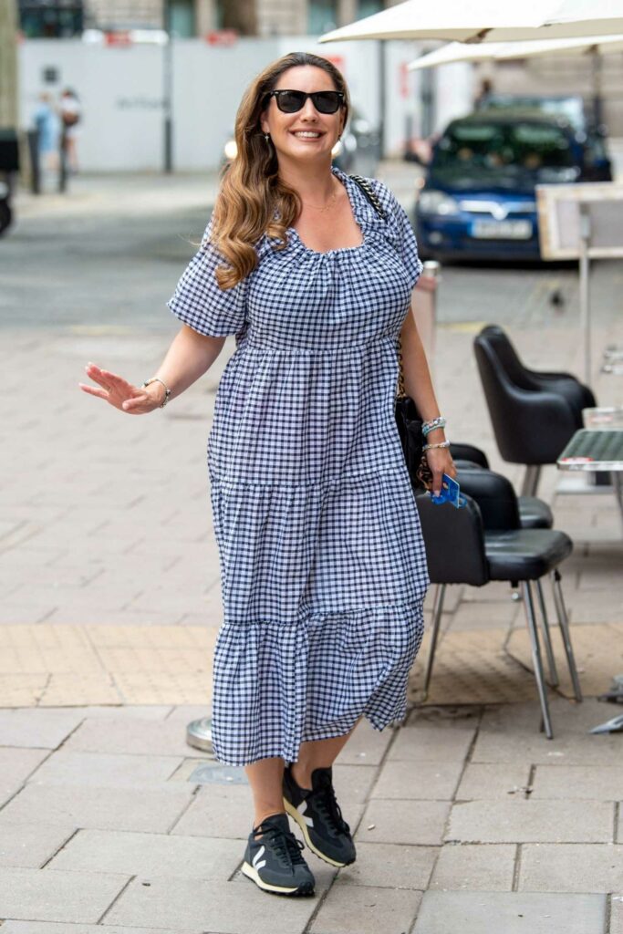 Kelly Brook in a Gingham Dress