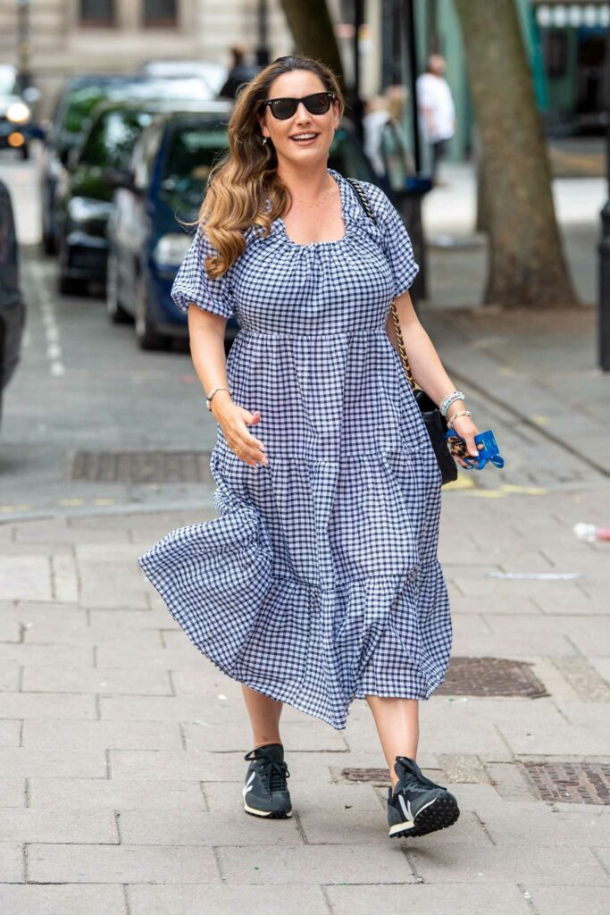 Kelly Brook in a Gingham Dress