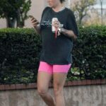 Kesha in a Pink Spandex Shorts Was Seen Out in Los Angeles