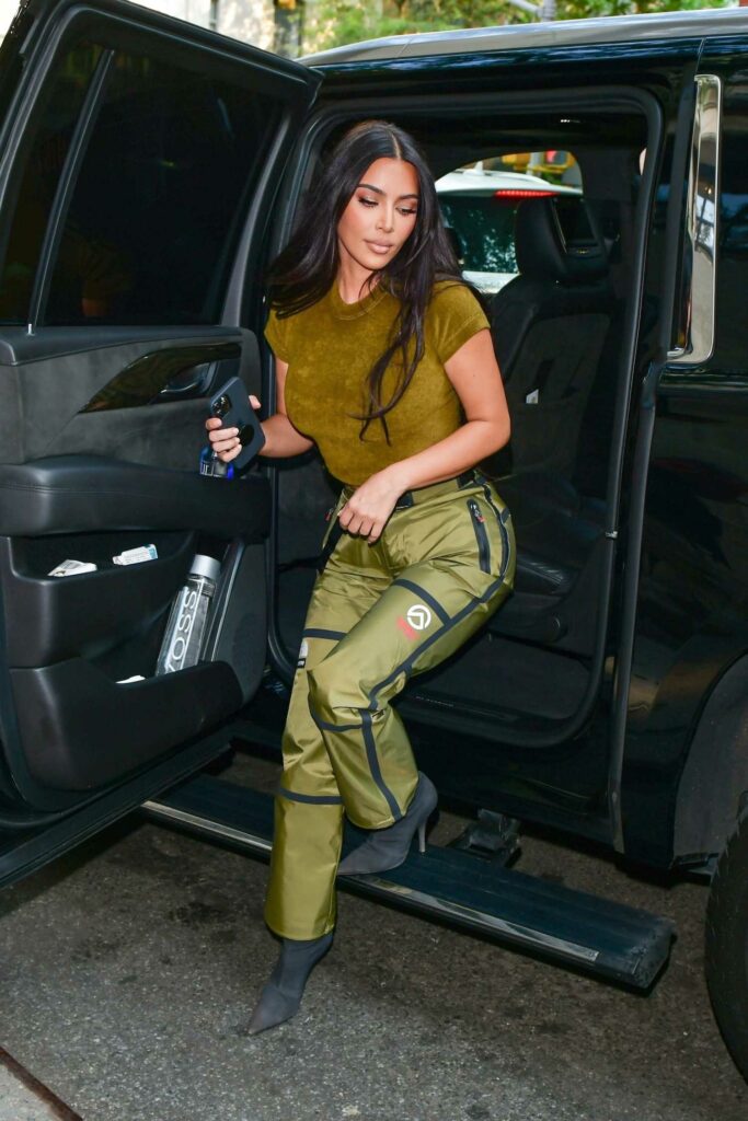 Kim Kardashian in an Olive Top
