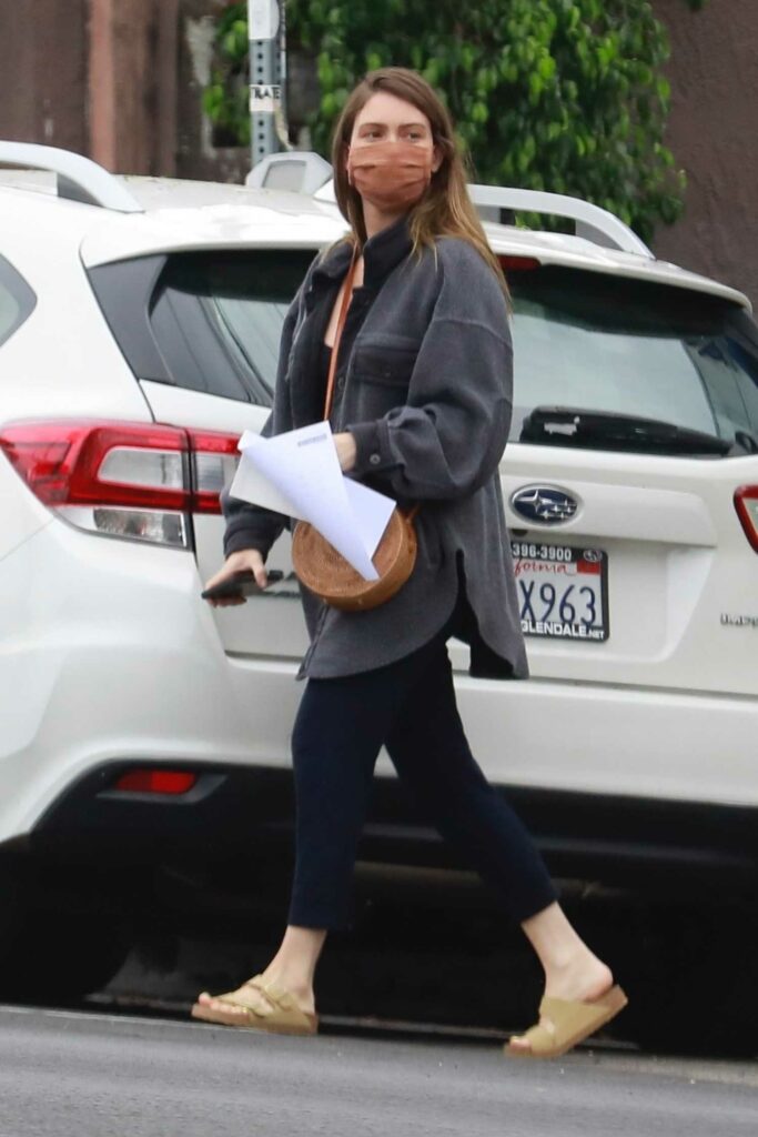 Lauren Parsekian in a Grey Shirt