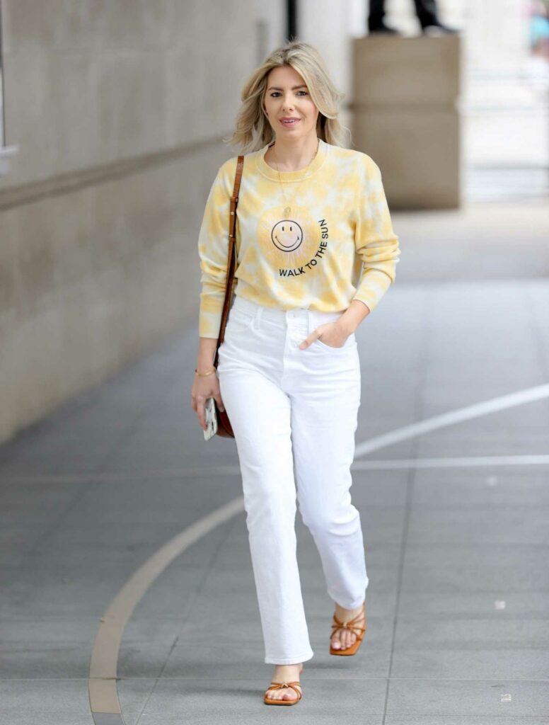 Mollie King in a White Pants