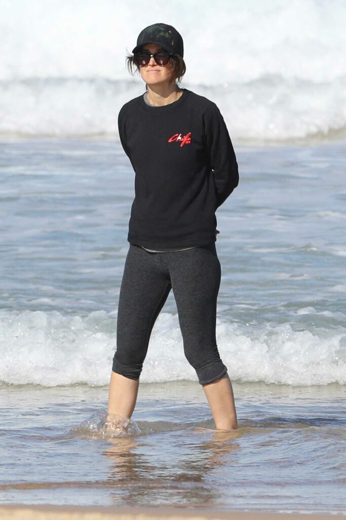 Rose Byrne in a Black Sweatshirt