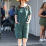 Rose Leslie in a Beige Straw Hat Was Seen Out in New York