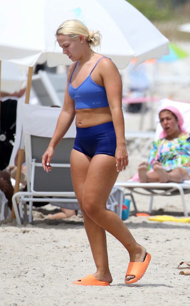 Alaina Anderson in a Blue Bikini