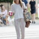Ali Larter in a White Tee Heads Out for a Run to Starbucks in Los Angeles