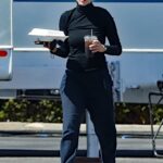 Amanda Seyfried in a Black Turtleneck on the Set of The Dropout in Los Angeles