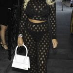 Apollonia Llewellyn in a Black See-Through Ensemble Arrives at BLVD Bar in Manchester