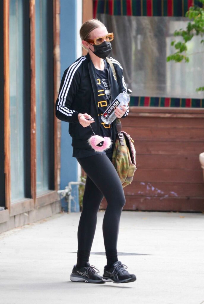 Ashlee Simpson in a Black Adidas Track Jacket