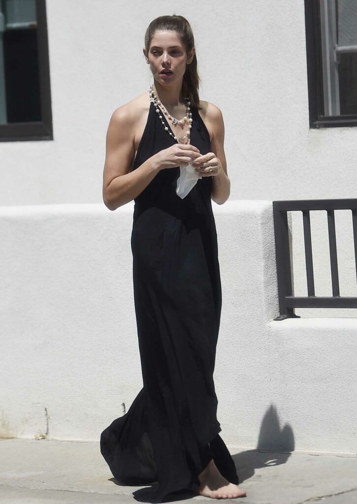 Ashley Greene in a Black Dress
