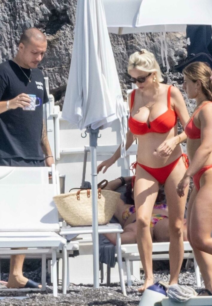 Caroline Vreeland in a Red Bikini