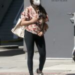 Freida Pinto in a Floral Blouse Leaves the United Medical Imaging in Los Angeles