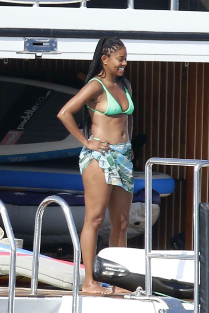 Gabrielle Union in a Green Bikini