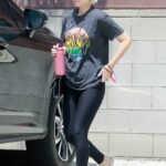 Kate Mara in a Black Leggings Leaves Her Pilates Class in Los Feliz