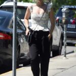 Kate Mara in a White Floral Blouse Was Seen Out in Los Angeles