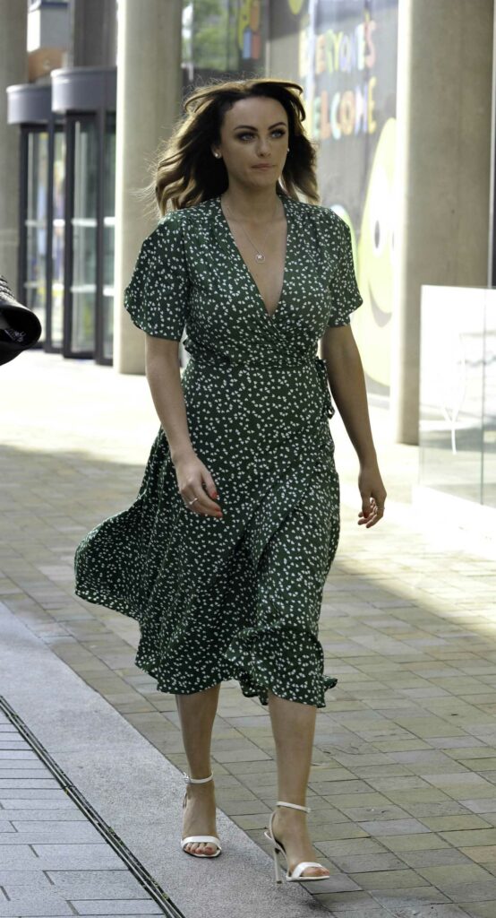 Katie McGlynn in a Green Dress