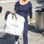 Kirsty Gallacher in a White Sneakers Exits GB News New Look Breakfast Show in London