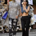 Kourtney Kardashian in a Black Pants Was Seen Out with Travis Barker in Portofino