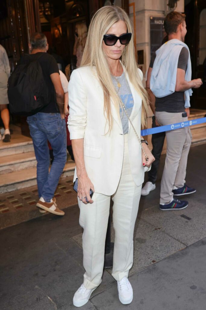 Laura Bailey in a White Suit