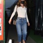 Leslie Mann in a Black Protective Mask Steps Out for a Dinner Date in Santa Monica